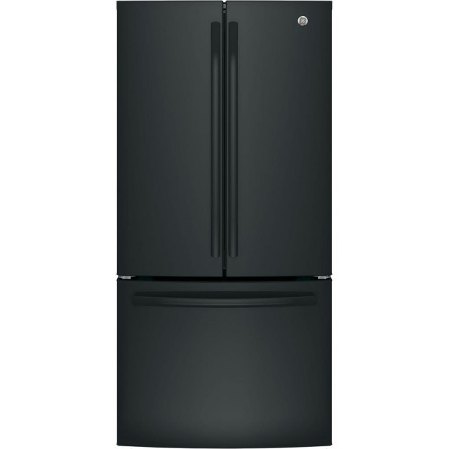 GE GWE19JGLBB 18.6 cu. ft. French Door Refrigerator in Black, Counter Depth